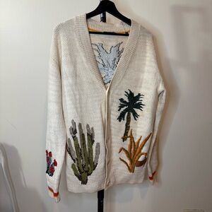 Scotch & Soda Cream Cardigan with Nature Motifs